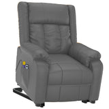 Stand up Massage Chair Grey Faux Leather - 45-Degree Angle