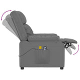 Stand up Massage Chair Grey Faux Leather - Low Angle