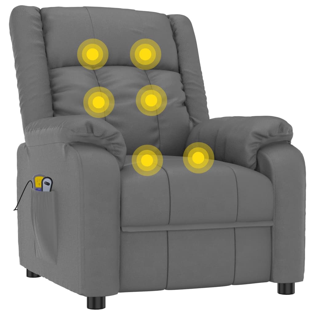 Stand up Massage Chair Grey Faux Leather