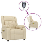 Stand up Massage Chair Cream Fabric