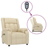Stand up Massage Chair Cream Fabric - Front View
