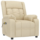 Stand up Massage Chair Cream Fabric - Side View
