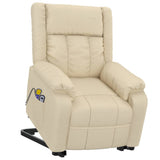 Stand up Massage Chair Cream Fabric