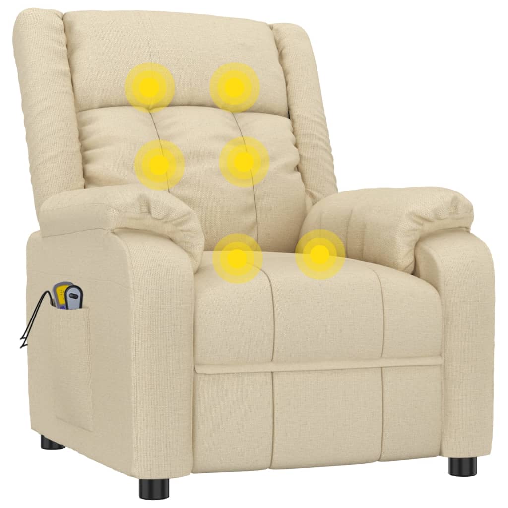 Stand up Massage Chair Cream Fabric
