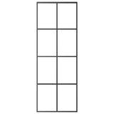 Sliding Door with Hardware Set 76x205 cm ESG Glass&Aluminium