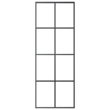 Sliding Door with Hardware Set 76x205 cm ESG Glass&Aluminium - 45-Degree Angle