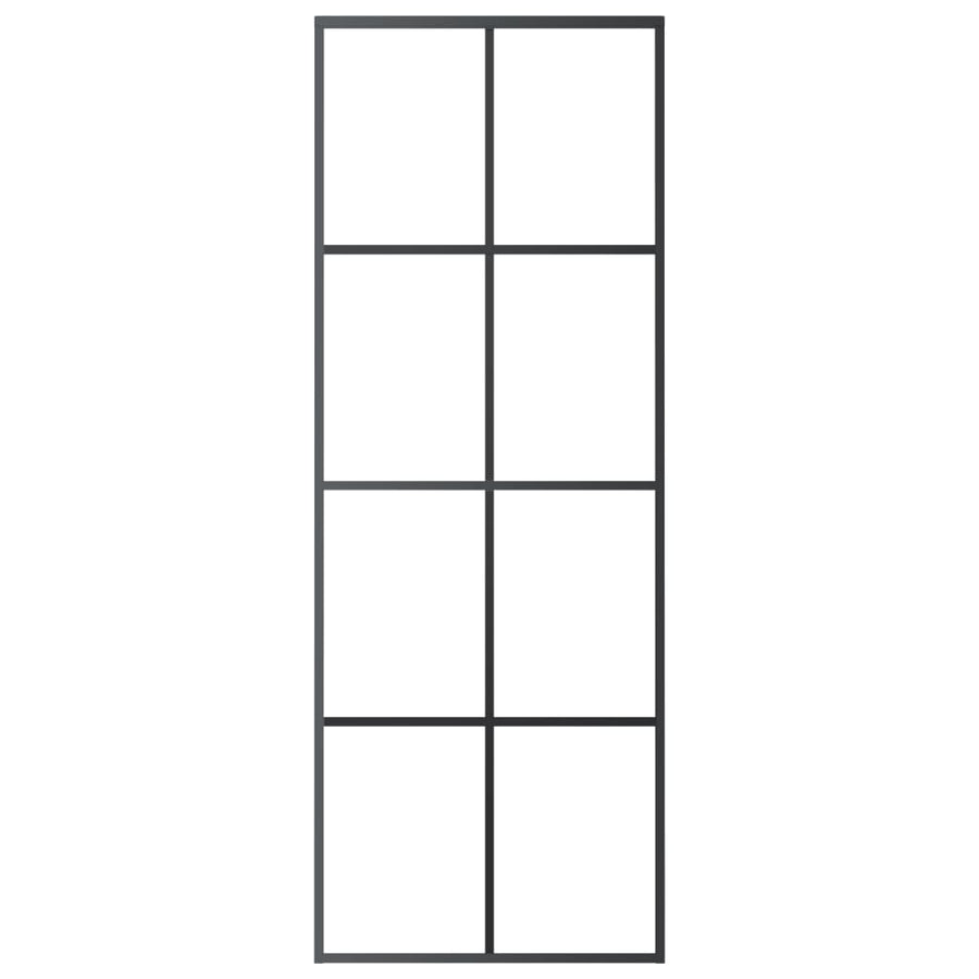 Sliding Door with Hardware Set 76x205 cm ESG Glass&Aluminium
