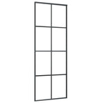 Sliding Door with Hardware Set 76x205 cm ESG Glass&Aluminium