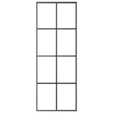 Sliding Door with Hardware Set 76x205 cm ESG Glass&Aluminium - 45-Degree Angle