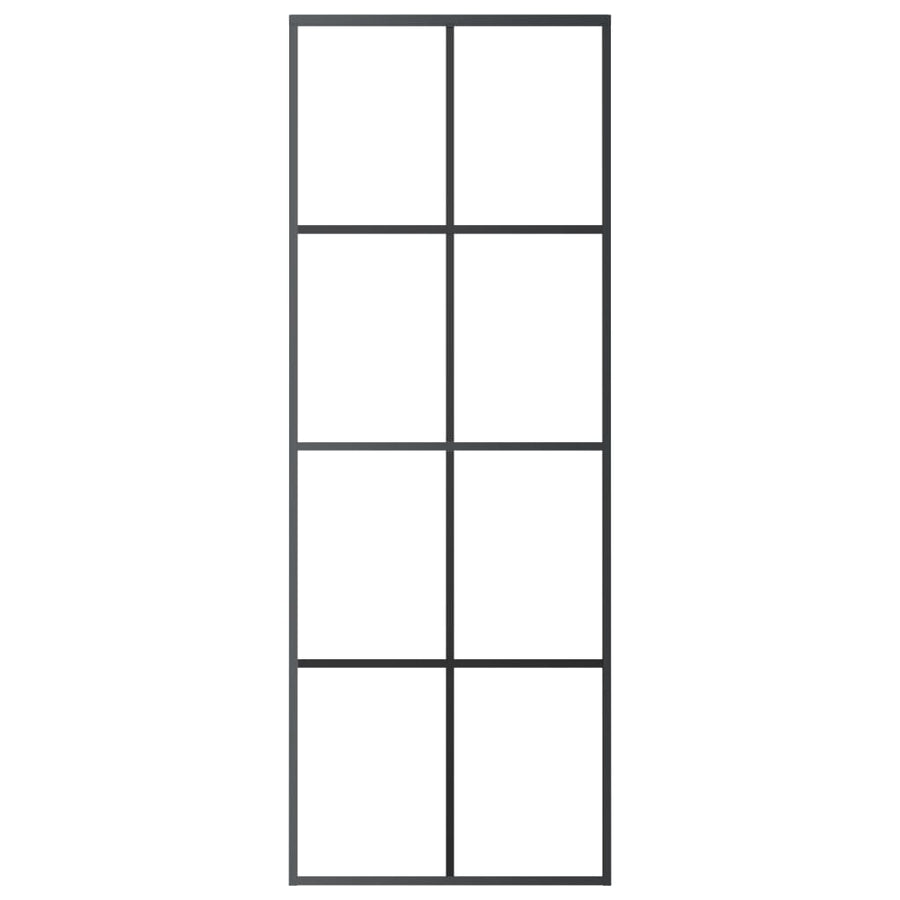 Sliding Door with Hardware Set 76x205 cm ESG Glass&Aluminium