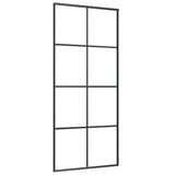 Sliding Door with Hardware Set 90x205 cm ESG Glass&Aluminium