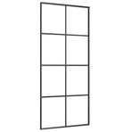 Sliding Door with Hardware Set 90x205 cm ESG Glass&Aluminium