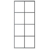 Sliding Door with Hardware Set 90x205 cm ESG Glass&Aluminium - 45-Degree Angle