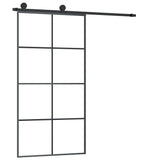 Sliding Door with Hardware Set 102.5x205 cm ESG Glass&Aluminium - Front View