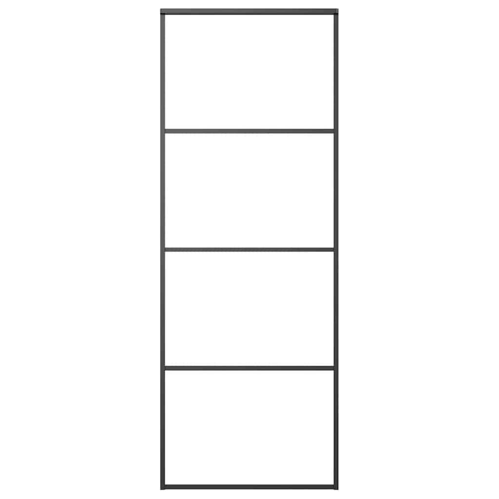 Sliding Door with Hardware Set 76x205 cm ESG Glass&Aluminium