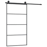 Sliding Door with Hardware Set 102.5x205 cm ESG Glass&Aluminium - Front View