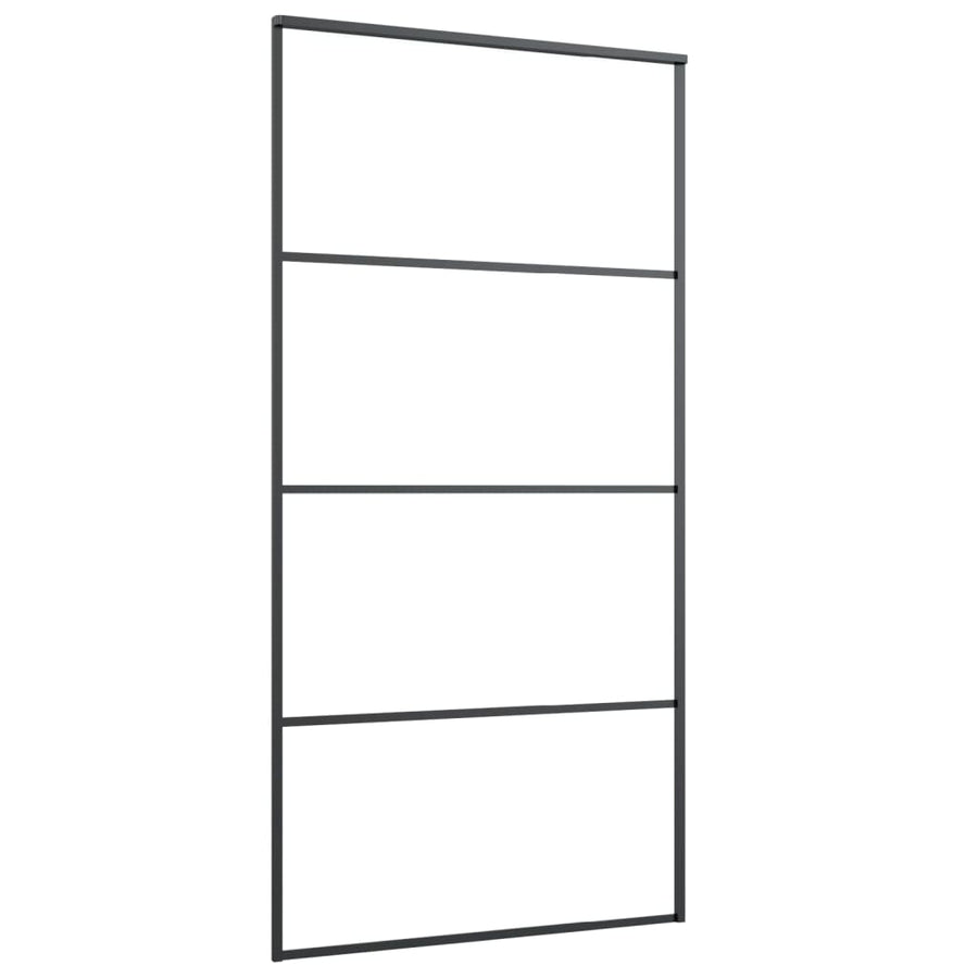 Sliding Door with Hardware Set 102.5x205 cm ESG Glass&Aluminium