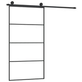 Sliding Door with Hardware Set 102.5x205 cm ESG Glass&Aluminium - Front View