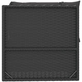 Garden Corner Sofa with Cushions Black Poly Rattan