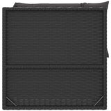 3 Piece Garden Lounge Set with Cushions Black Poly Rattan