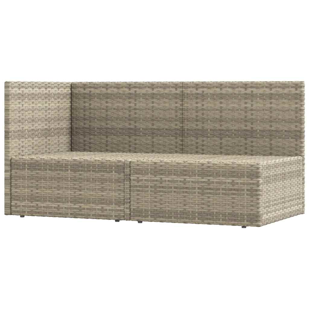 2 Piece Garden Lounge Set with Cushions Grey Poly Rattan