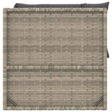 3 Piece Garden Lounge Set with Cushions Grey Poly Rattan - 45-Degree Angle