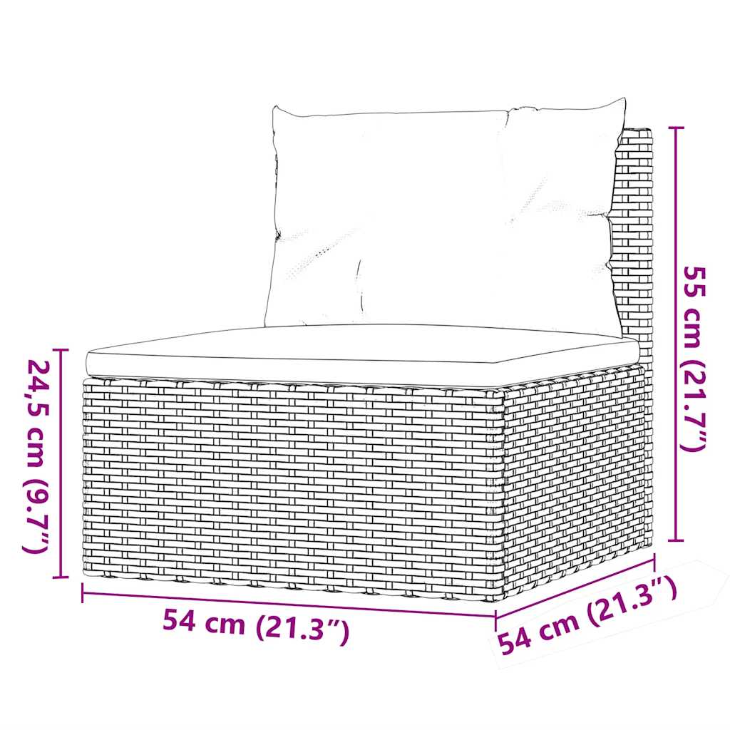 3 Piece Garden Lounge Set with Cushions Grey Poly Rattan
