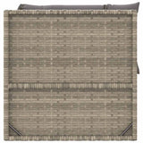 3 Piece Garden Lounge Set with Cushions Grey Poly Rattan