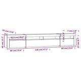 TV Cabinet with LED Lights High Gloss White 240x35x40 cm - Extra Image