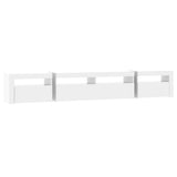 TV Cabinet with LED Lights High Gloss White 240x35x40 cm - 45-Degree Angle