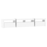 TV Cabinet with LED Lights White 210x35x40 cm
