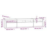 TV Cabinet with LED Lights High Gloss White 210x35x40 cm