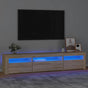TV Cabinet with LED Lights Sonoma Oak 195x35x40 cm