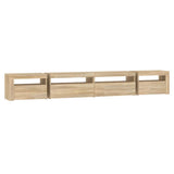 TV Cabinet with LED Lights Sonoma Oak 270x35x40 cm - Close-Up Angle