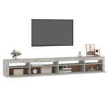 TV Cabinet with LED Lights Concrete Grey 270x35x40 cm - Extra Image