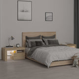 Bedside Cabinets 2 pcs with LED Lights Sonoma Oak 70x36.5x40 cm - Top-Down View