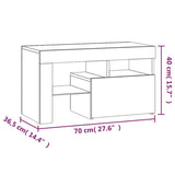 Bedside Cabinets 2 pcs with LED Lights Sonoma Oak 70x36.5x40 cm