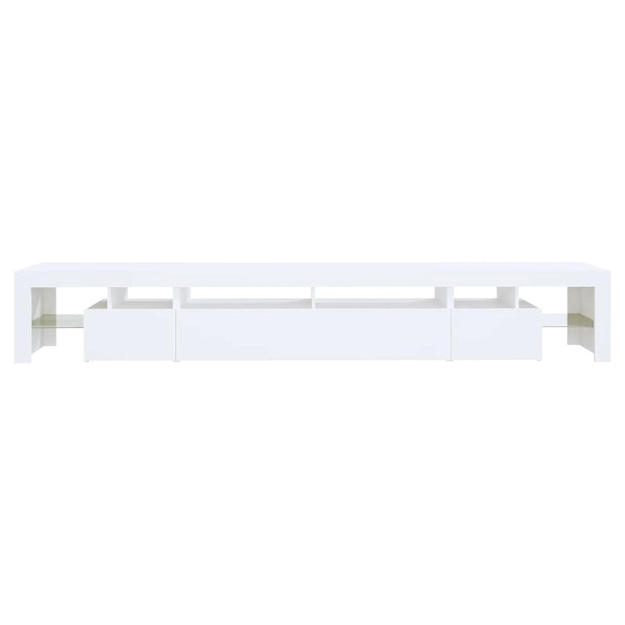 TV Cabinet with LED Lights White 260x36.5x40 cm