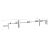 TV Cabinet with LED Lights High Gloss White 260x36.5x40 cm