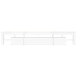 TV Cabinet with LED Lights White 230x36.5x40 cm