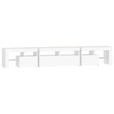 TV Cabinet with LED Lights White 230x36.5x40 cm