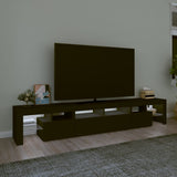 TV Cabinet with LED Lights Black 230x36.5x40 cm - Side View