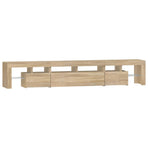 TV Cabinet with LED Lights Sonoma Oak 230x36.5x40 cm