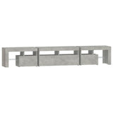 TV Cabinet with LED Lights Concrete Grey 230x36.5x40 cm