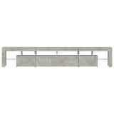 TV Cabinet with LED Lights Concrete Grey 230x36.5x40 cm - Extra Image