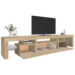 TV Cabinet with LED Lights Sonoma Oak 215x36,5x40 cm