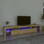 TV Cabinet with LED Lights Sonoma Oak 215x36,5x40 cm