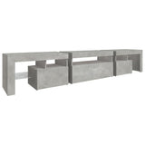 TV Cabinet with LED Lights Concrete Grey 215x36,5x40 cm