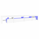 TV Cabinet with LED Lights White 290x36,5x40 cm
