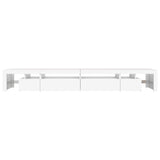 TV Cabinet with LED Lights White 290x36,5x40 cm - Low Angle